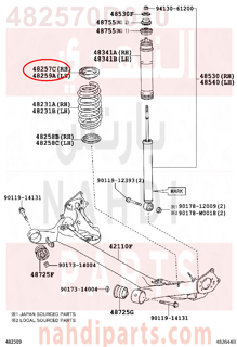 482570D010,INSULATOR, REAR COIL SPRING, UPPER RH,قاعدة  