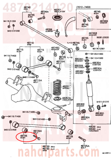 4870214020,BUSH, UPPER CONTROL ARM,جلبة تعليق 