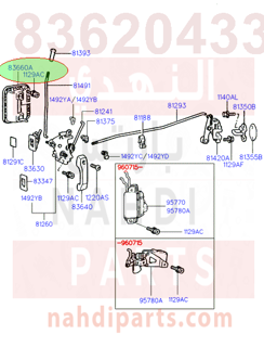 8362043300,HANDLE ASSY-BACK DOOR OUTSIDE,يد باب سحب