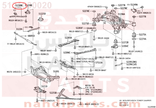 5121030020,CROSSMEMBER ASSY, FRAME, NO.2,كمر 