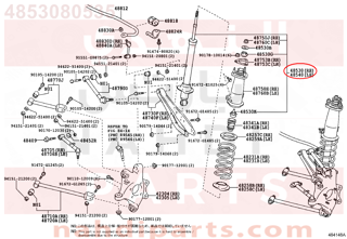 4853080535,ABSORBER ASSY, SHOCK, REAR RH,مساعد خلفى يمين 