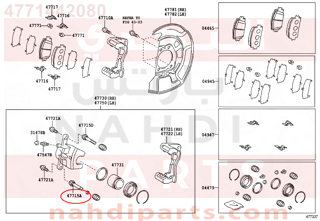 4771442080,PIN, FRONT DISC BRAKE CYLINDER SLIDE,بنز 