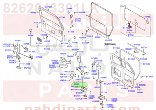 8262043301LK,HANDLE ASSY-DOOR INSIDE,RH,يد باب داخلي يمين