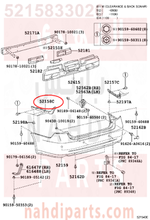 5215833020,SUPPORT, REAR BUMPER SIDE, NO.2 LH,دعامة 