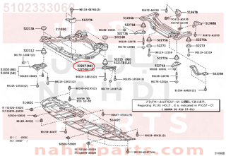 5102333060,BRACKET SUB-ASSY, FRONT SUSPENSION MEMBER, RH,دعامة 