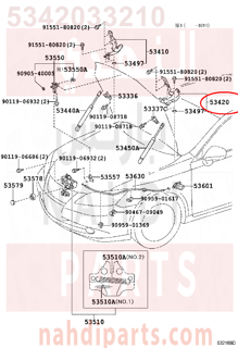 5342033210,HINGE ASSY, HOOD, LH,مفصلة كبوت يسار