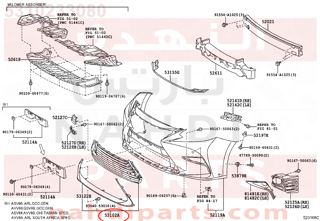 5310233080,GRILLE SUB-ASSY, RADIATOR, LWR,شبك امامى 