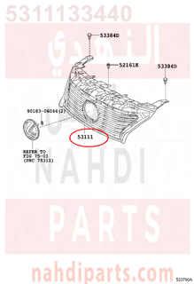 5311133440,GRILLE, RADIATOR,شبك 