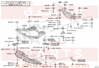 5102307010,BRACKET SUB-ASSY, FRONT SUSPENSION MEMBER, RH,دعامة 