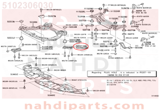 5102306030,BRACKET SUB-ASSY, FRONT SUSPENSION MEMBER, RH,دعامة 