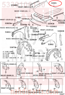 5330106130,HOOD SUB-ASSY,كبوت كامل - بونيت 