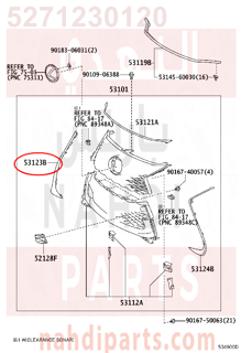 5271230120,MOULDING, RADIATOR GRILLE SIDE, RH,نيكل شبكل 