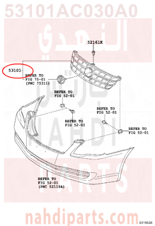 53101AC030A0,GRILLE SUB-ASSY, RADIATOR,شبك أمامي - شبك كبوت