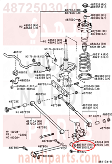 4872503010,BUSH, REAR AXLE CARRIER, RH,جلبة فلنجة