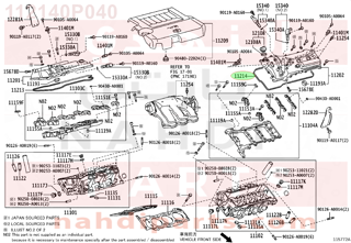 112140P040,GASKET, CYLINDER HEAD COVER, NO.2,وجه  