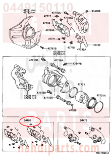 0449150110,PAD KIT, DISC BRAKE, FRONT,قماش فرامل خلفى  