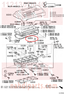 112130D040,GASKET, CYLINDER HEAD COVER,وجه  