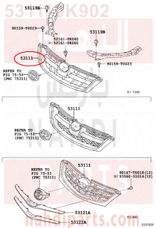 531110K902,GRILLE, RADIATOR,شبك 