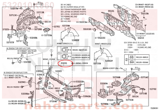 532010K060,SUPPORT SUB-ASSY, RADIATOR,صاجة واجهة  - قاعده اللديتر وقفل الكبوت