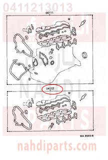 0411213013,GASKET KIT, ENGINE VALVE GRIND,نصف طقم وجيه 