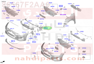 86567F2AA0,DUCT ASSY-AIR CURTAIN,LH,هواية صدام يسار