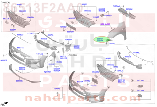 86513F2AA0,BRACKET-FR BUMPER SIDE,LH,مشقبية صدام يسار