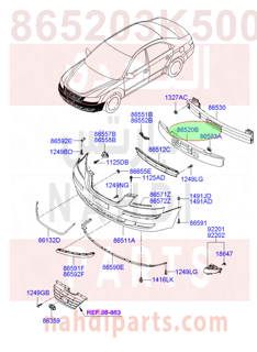 865203K500,ABSORBER-FRONT BUMPER ENERGY,فلين صدام امامي