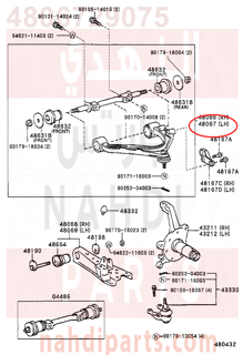 4806729075,ARM SUB-ASSY, FRONT SUSPENSION, UPPER LH,ذراع  