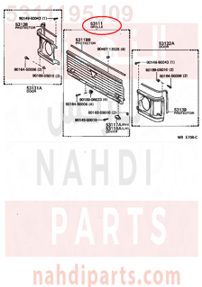 5311195J09,GRILLE, RADIATOR,شبك 
