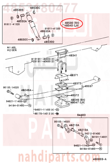 4853180477,ABSORBER ASSY, SHOCK, REAR RH,مساعد خلفى يمين 