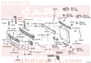 5211526170,SUPPORT, FRONT BUMPER SIDE, RH,قاعدة صدام امامى يمين