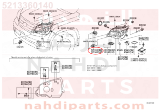 5213360140,REINFORCEMENT, FRONT BUMPER BAR, RH,التقوية ذراع  المصد الأمامي اليمين 
