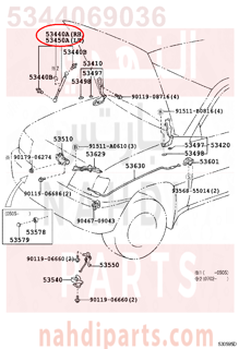 5344069036,SUPPORT ASSY, HOOD, RH,مساعد كبوت 