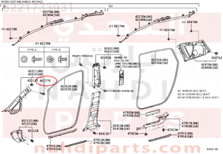 6221733031,CLIP, FRONT PILLAR GARNISH,كلبس 