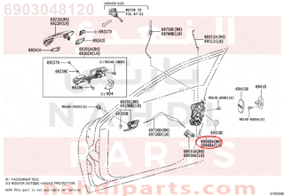 6903048120,LOCK ASSY, FRONT DOOR W/MOTOR, RH,قفل محرك الباب أمامى  اليمين 