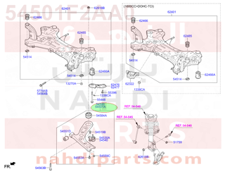 54501F2AA0,ARM COMPLETE-FR LWR,RH,NEW F2 2017 ARM COMPLETE-FR LW