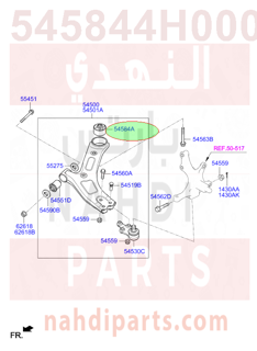 545844H000,BUSH-FR LWR ARM(G),2S000-2T000-3S000 جلدة مقص