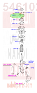 546102S100,INSULATOR ASSY-STRUT,2T000-3R000 كرسي مساعدامامي