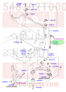 548302T000,LINK ASSY-FRONT STABILIZER,LH,مسمار توازن امامي