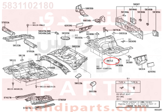 5831102180,PAN, REAR FLOOR,صاجه استبنه خلفية في الشنطة