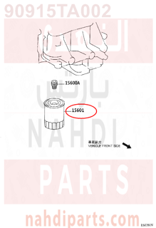 90915TA002,FILTER SUB-ASSY, OIL,فلتر زيت المكينة - حديد