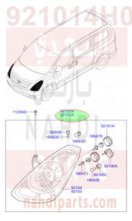 921014H020,LAMP ASSY-HEAD,LH,شمعة يسار