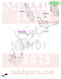 93490A4110,CONTACT ASSY-CLOCK SPRING,N/A