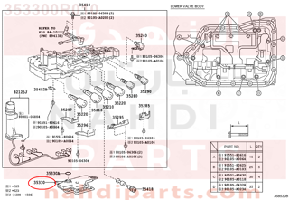 353300R010,STRAINER ASSY, VALVE BODY OIL,فلتر زيت القير