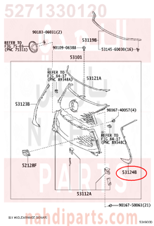 5271330120,MOULDING, RADIATOR GRILLE SIDE, LH,نيكل شبكل 