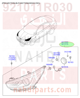 921011R030,LAMP ASSY-HEAD,LH,N/A