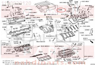 1120920120,COVER SUB-ASSY, V-BANK,غطاء راس السلندر 