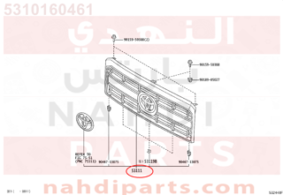 5310160461,GRILLE, RADIATOR,شبك 