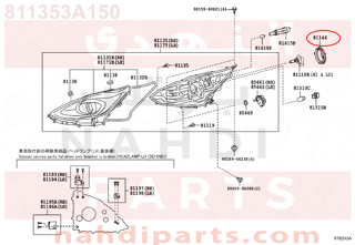 811353A150,COVER, HEADLAMP BACK, NO.2,تغطية، كشافات، رقم 1