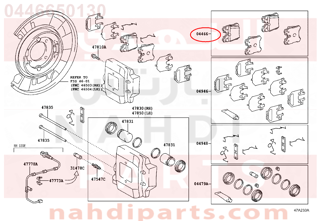 0446650130,REAR BRAKE PADS,قماش فرامل خلفى  